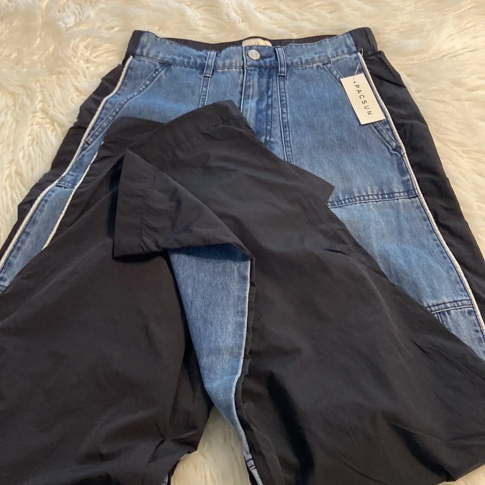 PacSun Blue Flare Wide-Leg Jeans size XS brand new inseam 32” waist 28” - Picture 10 of 12